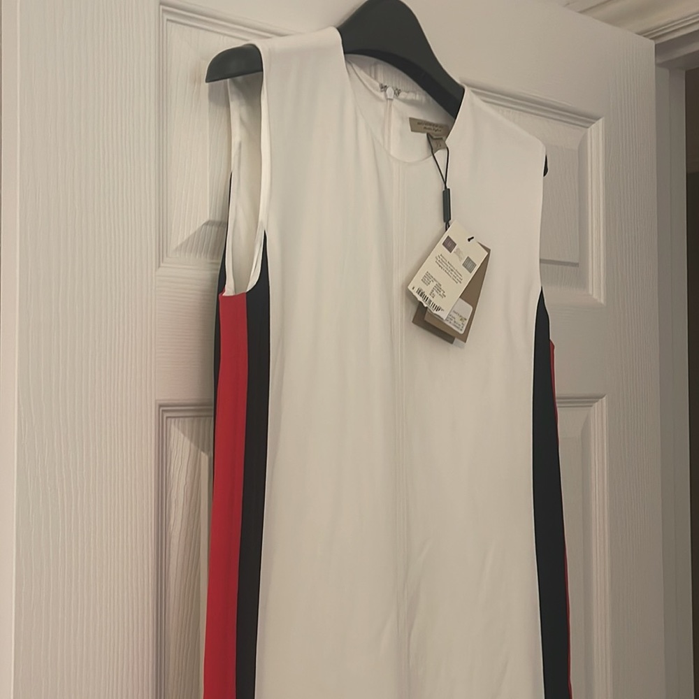 Burberry Selene Sleeveless Side-Striped Midi Dress - Picture 6 of 6